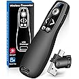 USB Type C Presentation Clicker Wireless Presenter Remote for PowerPoint, Powerpoint Clicker with Volume Control PowerPoint S