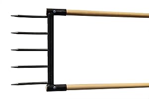 CobraHead Broadfork - Grelinette - Great for Farm and Garden - Ergonomic U-Shaped Design - Tough Carbon Steel Tines Lift & Aerate Soil - Durable Ash Handles - Made in Wisconsin