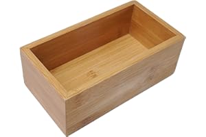 Aviboo Cabinet Drawer Organizer and Storage Tray Box Dividers Set Made of Bamboo Wood, Multipurpose Holder for Craft, Sewing, Office, Bathroom, Kitchen (1, 3.2x5.9x2.2 inch)