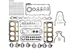 Vincos MLS Full Cylinder Engine Gasket Set with Head Bolts HS26282PT HS26191PT HS54340 CS9284 ES72173 (1st Generation) Compatible with Silverado Tahoe Sierra Yukon Envoy 4.8L 5.3L 2002-2011