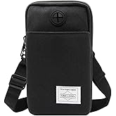 3-Layers Waterproof Cell Phone Pouch Crossbody Purse Oxford Fabric Belt Bag Wallet for Men Women