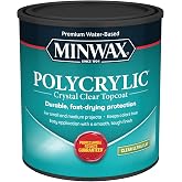 Minwax 611114444 Polycrylic Protective Wood Finish, Clear Ultra Flat, 1 Quart