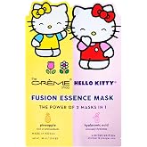 The Cr&egrave;me Shop x Hello Kitty Fusion Essence Mask (Pack of 3) | 2-in-1 Korean Face Mask for Hydrating and Clarifying Congested, Dry Skin - Pineapple &amp; Hyaluronic Acid