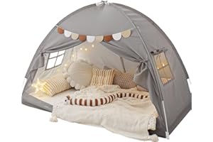 SHERILYN Bed Tent Bed Canopy Bunk Twin Size for Kids, Kids Tent Floor Indoor Privacy Sleeping Tents Dream Tents Indoor Drafty Room, Twin Bed Tents Blackout Space on Bed Tents Canopy Tents