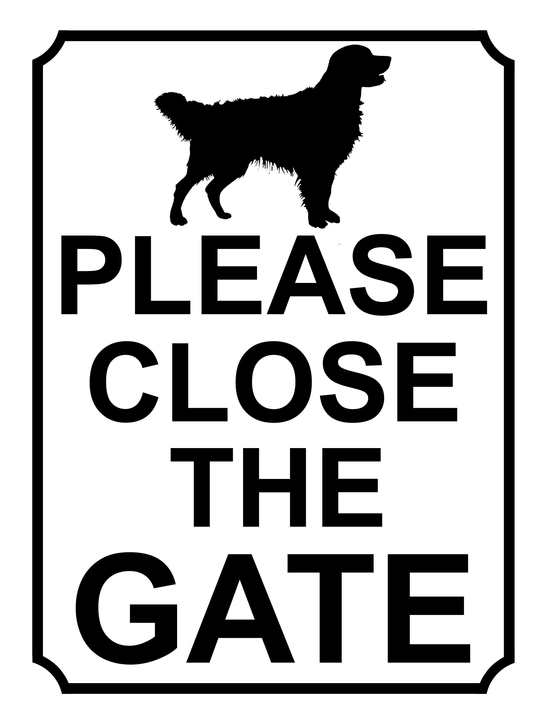 SHAWPRINT PLEASE CLOSE THE GATE METAL DOG THEME SIGN 150MM X 115MM (416H1S)