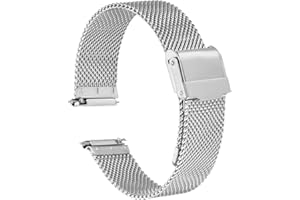 HARFINGTON 316L Stainless Steel Mesh Watch Band Quick Release Adjustable Metal Watch Strap for Men Women