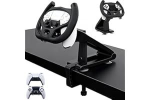 MEGADREAM PS5 Gaming Racing Wheel for PS5/PS5 Edge Controllers, Meagadream Steering Wheel Stand with 4 Table Suction Cup & Upgraded Bolt Base for PlayStation 5 Dualsense|Edge Controller Accessories