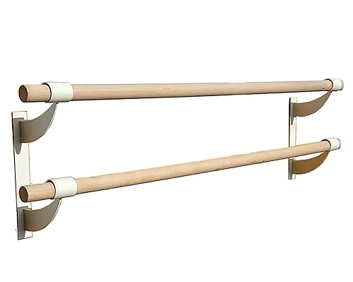 Ballet Barre 18 FT Long 2.0" Diameter Black Double Bar, Kids And Adults