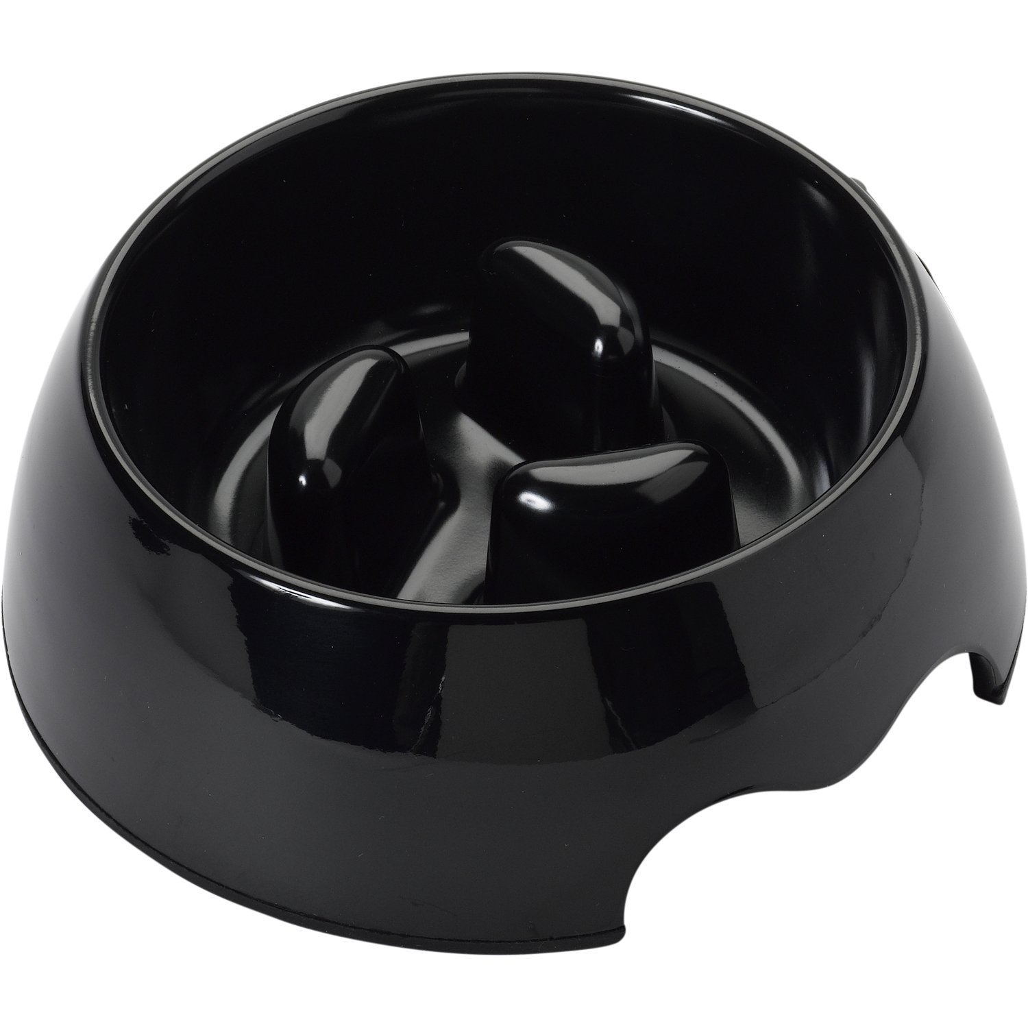 Petface Anti Gulping Dog Bowl, 200 ml, Small, Black