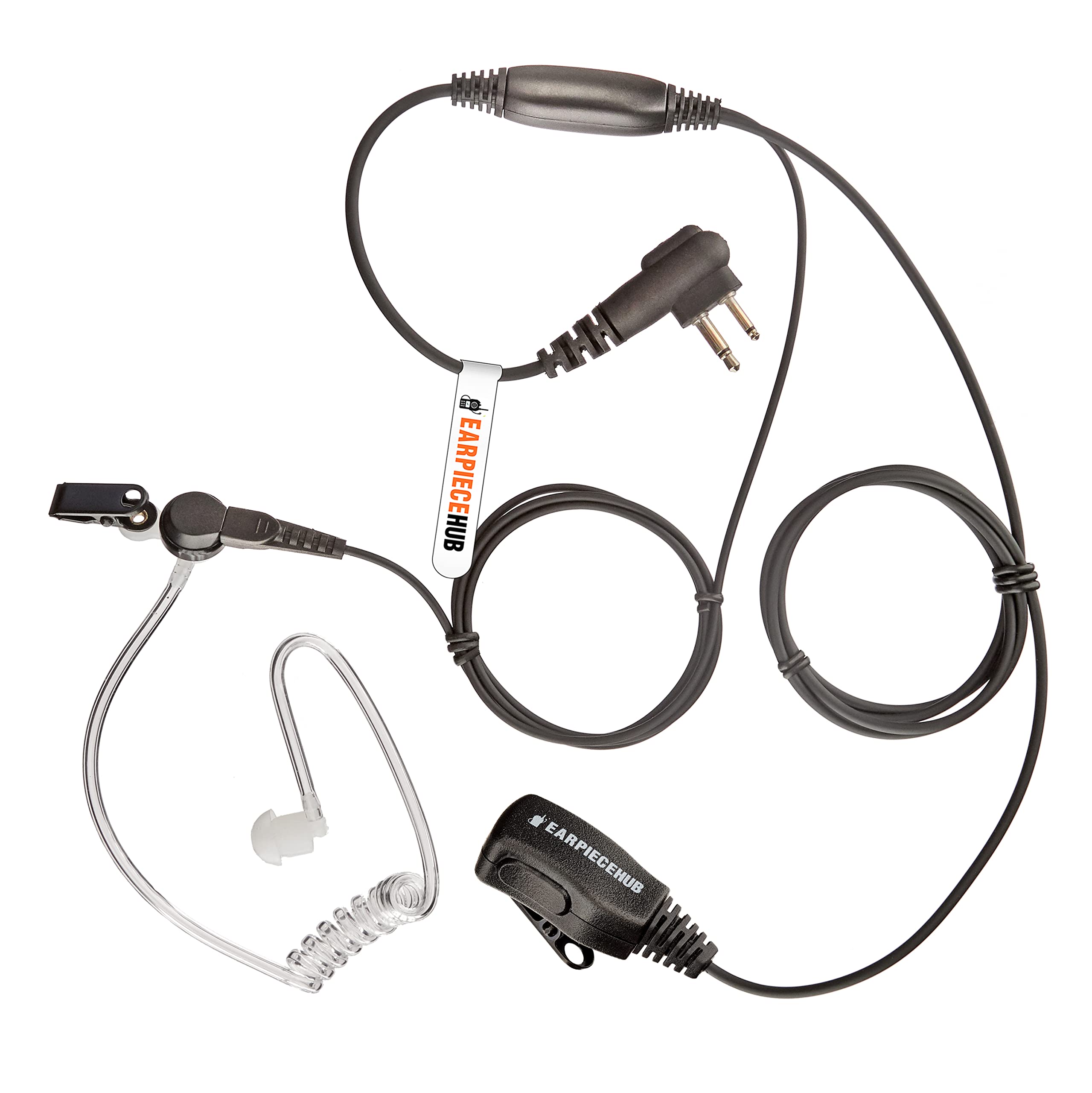 Earpiece Hub Covert Earpiece Compatible with 2 Pin MOTOROLA Radio GP300, CP040, CP88, CP100, CP110, CP125, CP140, CP150, CP160, CP180, CP200, CP250, CP300, CP340