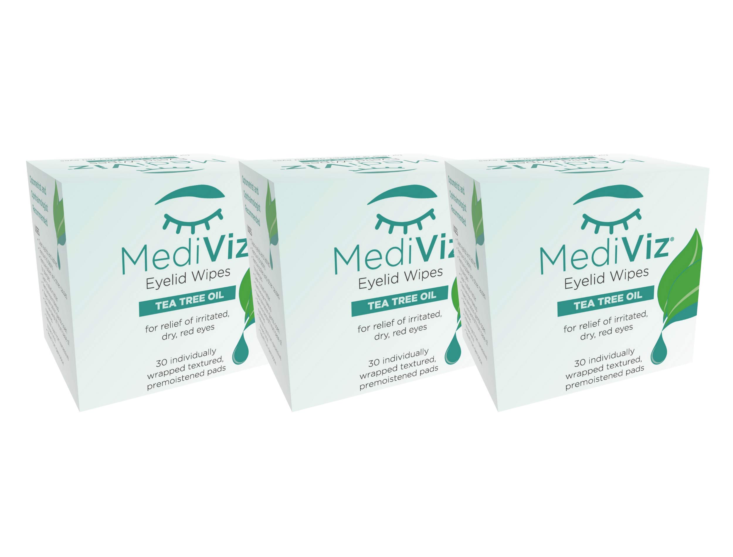 Buy Mediviz Tea Tree Eyelid Wipes Exfoliating, Hypoenic Eyelid Scrubs