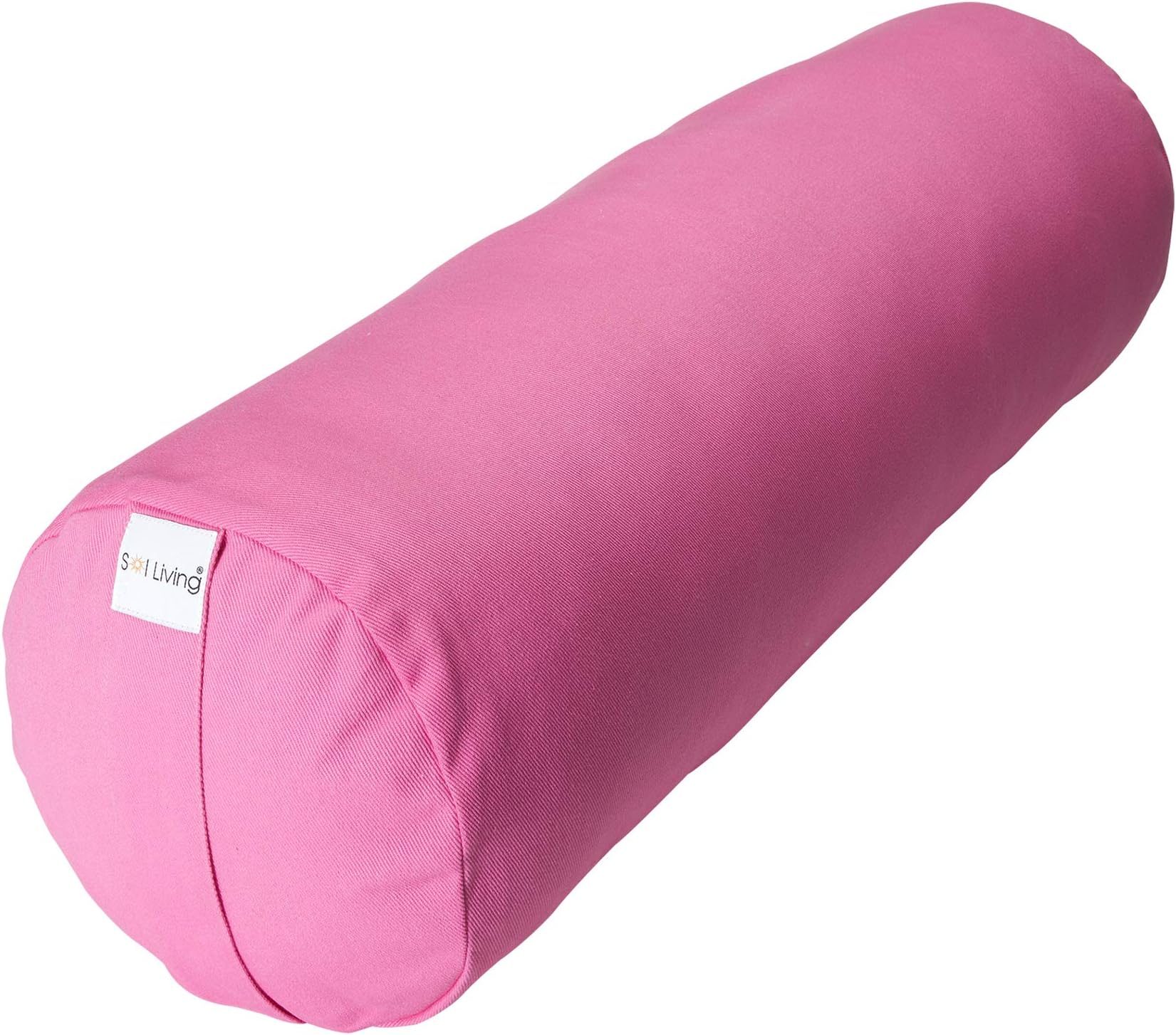 Sol Living Yoga Bolster, Organic Cotton Meditation Cushion, Cylindrical Yoga Cushion, Meditation Pillow for Full Back Support, Core Stability Yoga Pillow, Eco-Friendly Yoga Accessories 28 x 10 Inches