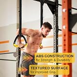 Grapelet Gymnastic Rings Set 2 m Webbing Yellow with Adjustable Buckles 500kg view 6