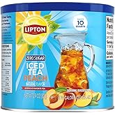 Lipton Diet Peach Iced Tea Mix &ndash; 10 Quarts Each&ndash; Z ero Sugar, Caffeinated Powder Drink Mix