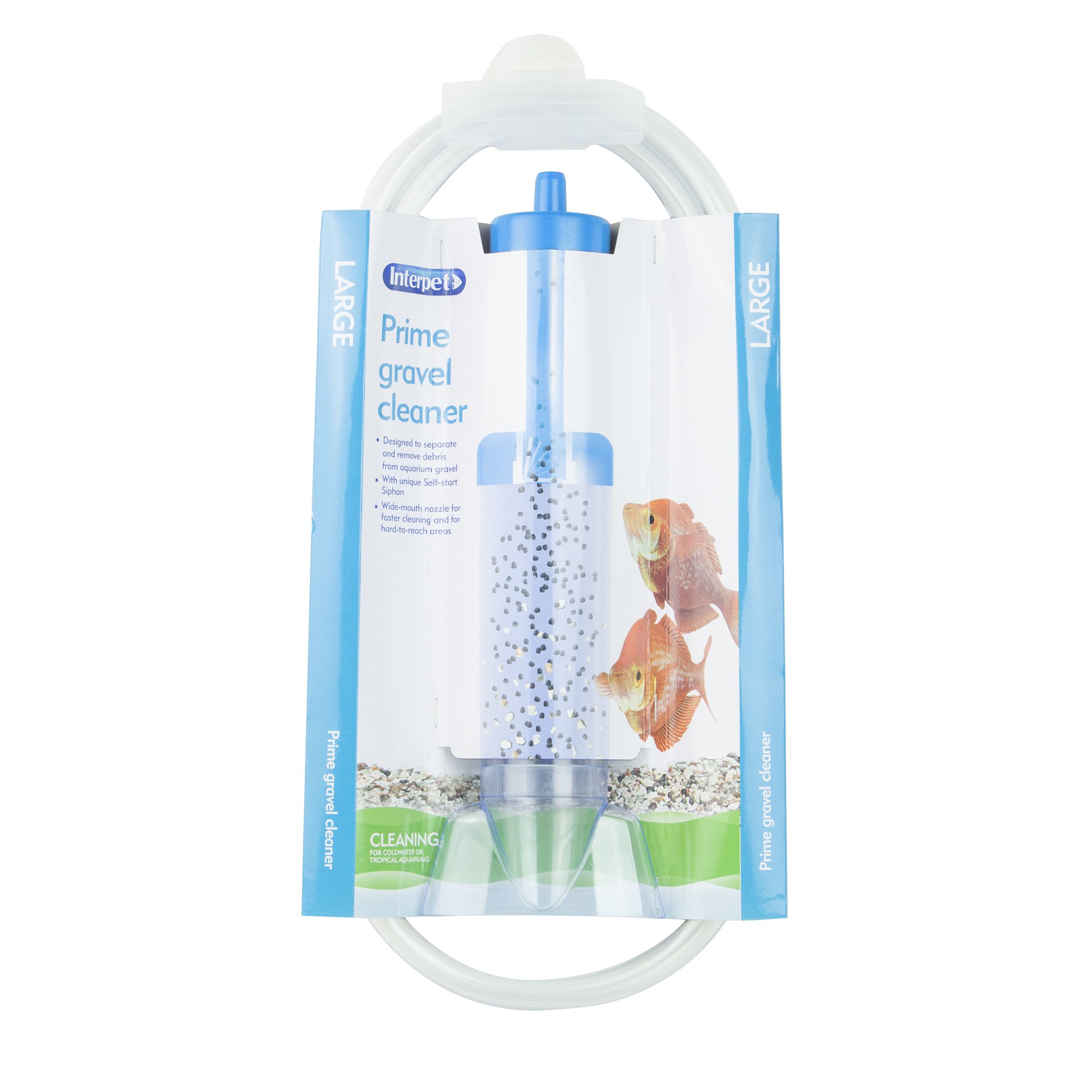 Interpet Aquarium Fish Tank Syphon Water Drainer and Gravel Cleaner, with Nozzle and No Return Valve, Large