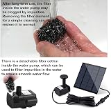 LAWOHO Solar Fountain Pump Kit with Panel 1.8W 3m Cable 4 Nozzles view 2