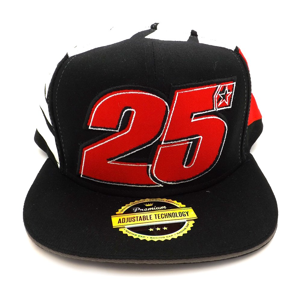 Maverick Vinales 25 Moto GP Team Black Flat Peak Cap Official 2017