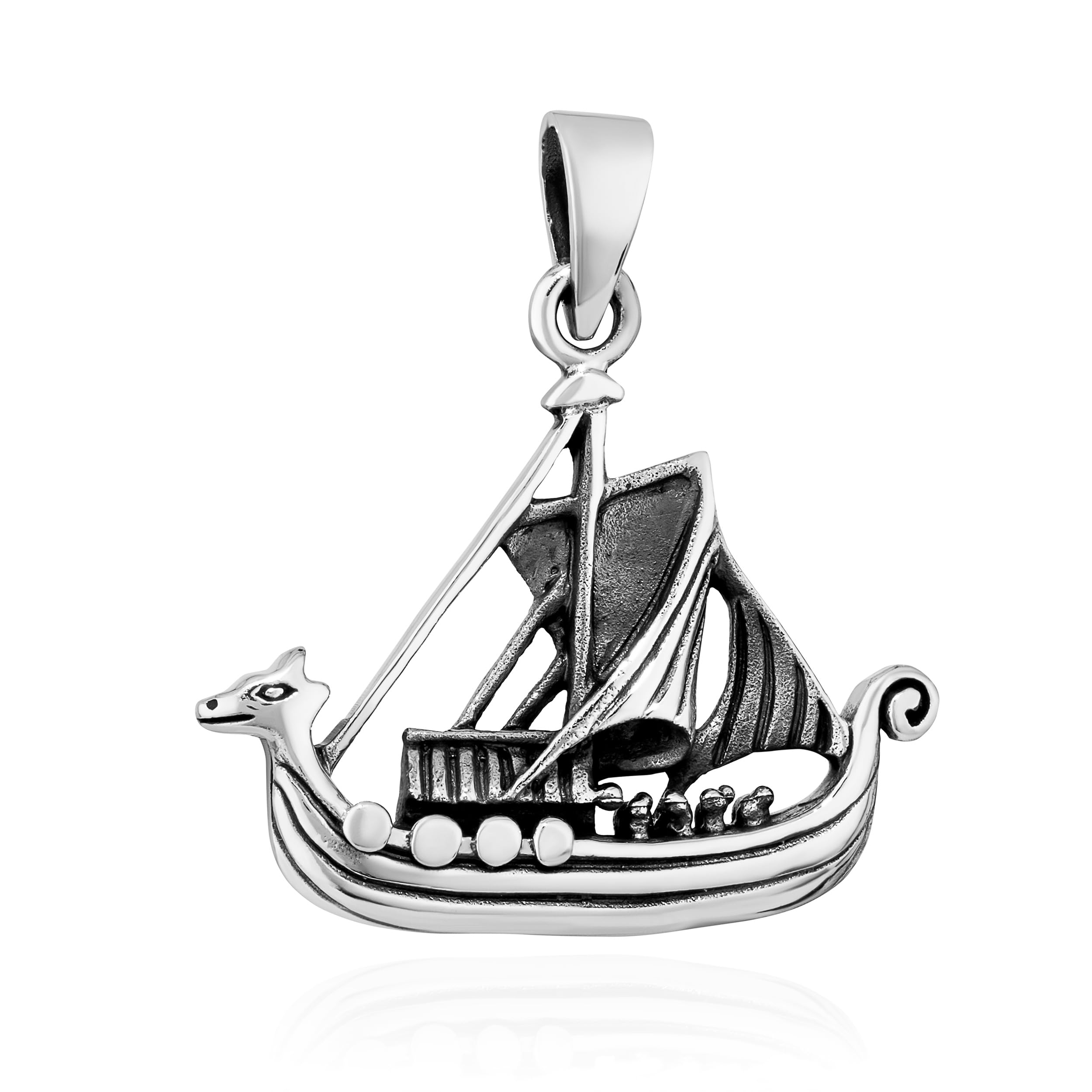 NKlaus Original 925 Sterling Silver Pendant boat 7365