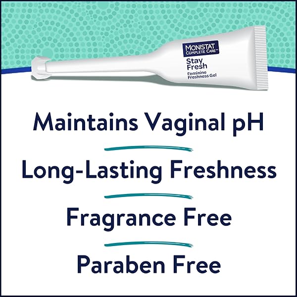 MONISTAT STAY FRESH GEL, ODOR ELIMINATING GEL FOR FEMININE CARE, FRAGRANCE FREE VAGINAL GEL, PREFILLED APPLICATORS, 4 COUNT