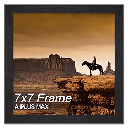 A PLUS MAX Square 7x7 Frame, Black Engineered Wood
