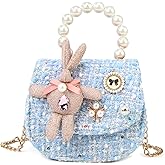 ZWI-player Girls Princess Bunny Purses Cute Crown Crossbody Bag Handbag with Pearl Handle for girls | Princess, Bunny, Cute, Crown, Pearl Handle, for girls