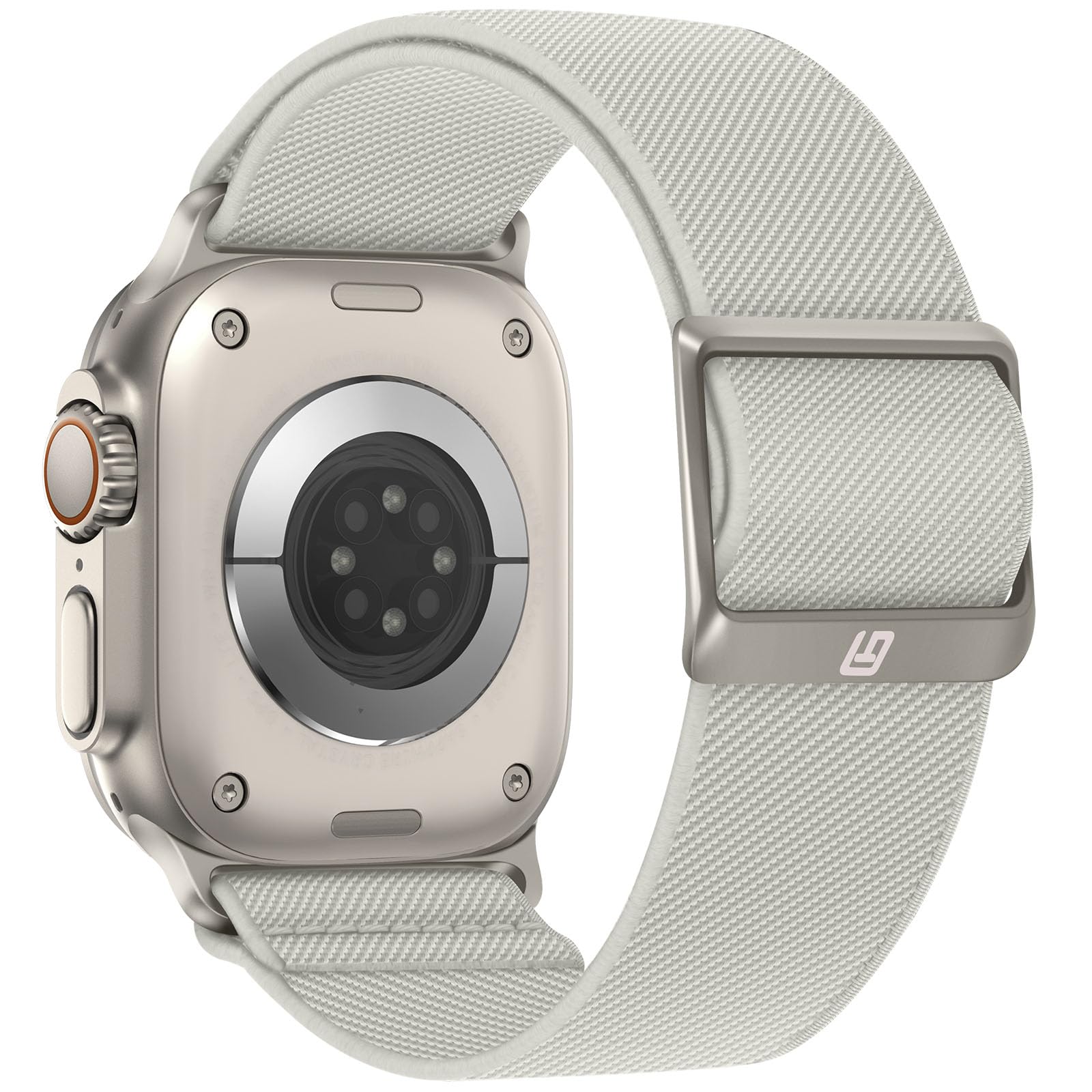 Bisikor Braided Straps Compatible with Apple Watch Band 49 46 45 44 42 41 40 38mm Women Men Stretchy Solo Loop Nylon Strap for iWatch Ultra 2 SE Series 10 9 8 7 6 5 4 (42/44/45/46/49, Starlight)