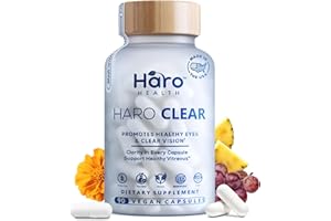 HARO HEALTH HARO Clear AREDS 2 Eye Vitamins with Lutein and Zeaxanthin for Dry Eyes, Screen Strain & Degeneration, Advanced Macular Support and Vision Supplements for Adults & Seniors, 90 Vegan Capsules