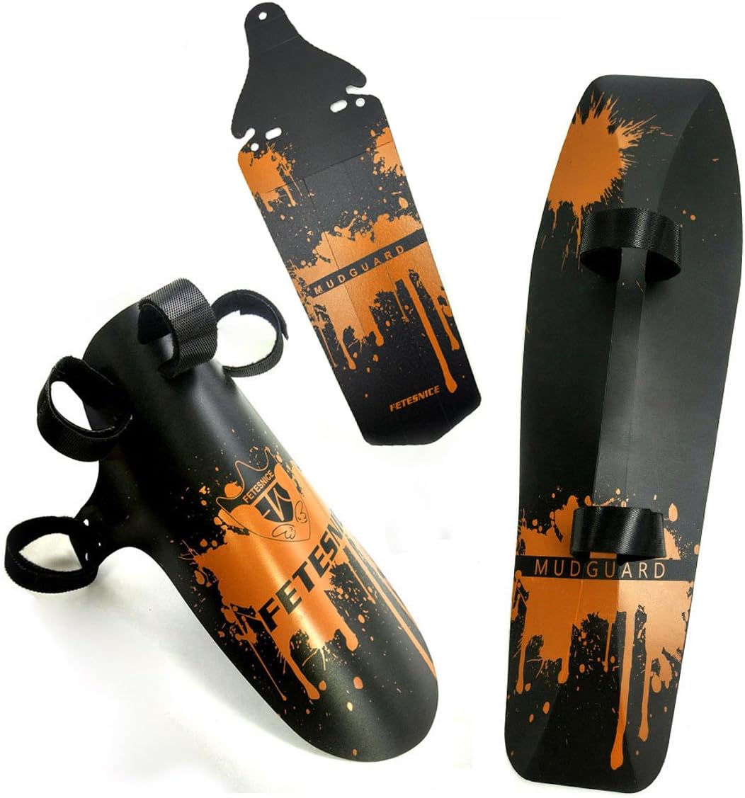 FETESNICE 2 Pcs Mountain Bike Fender,MTB Mudguard,Front and Rear Bicycle Fender,Fits 26", 27.5", 29", Plus Size and Fat Bike Wheel Sizes