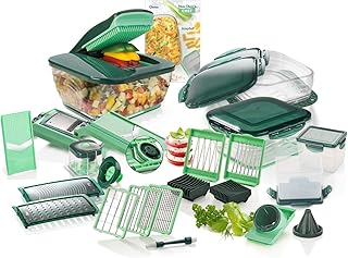 Genius Nicer Dicer Chef Deluxe-Set (34 Teile) Obst- &amp; Gemüseschneider Allesschneider Multischneider Zerkleinerer Mandoline