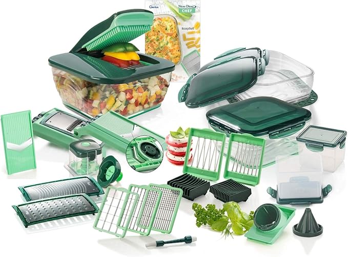Genius Nicer Dicer Chef Deluxe Set 34 Pieces Fruit and Vegetable