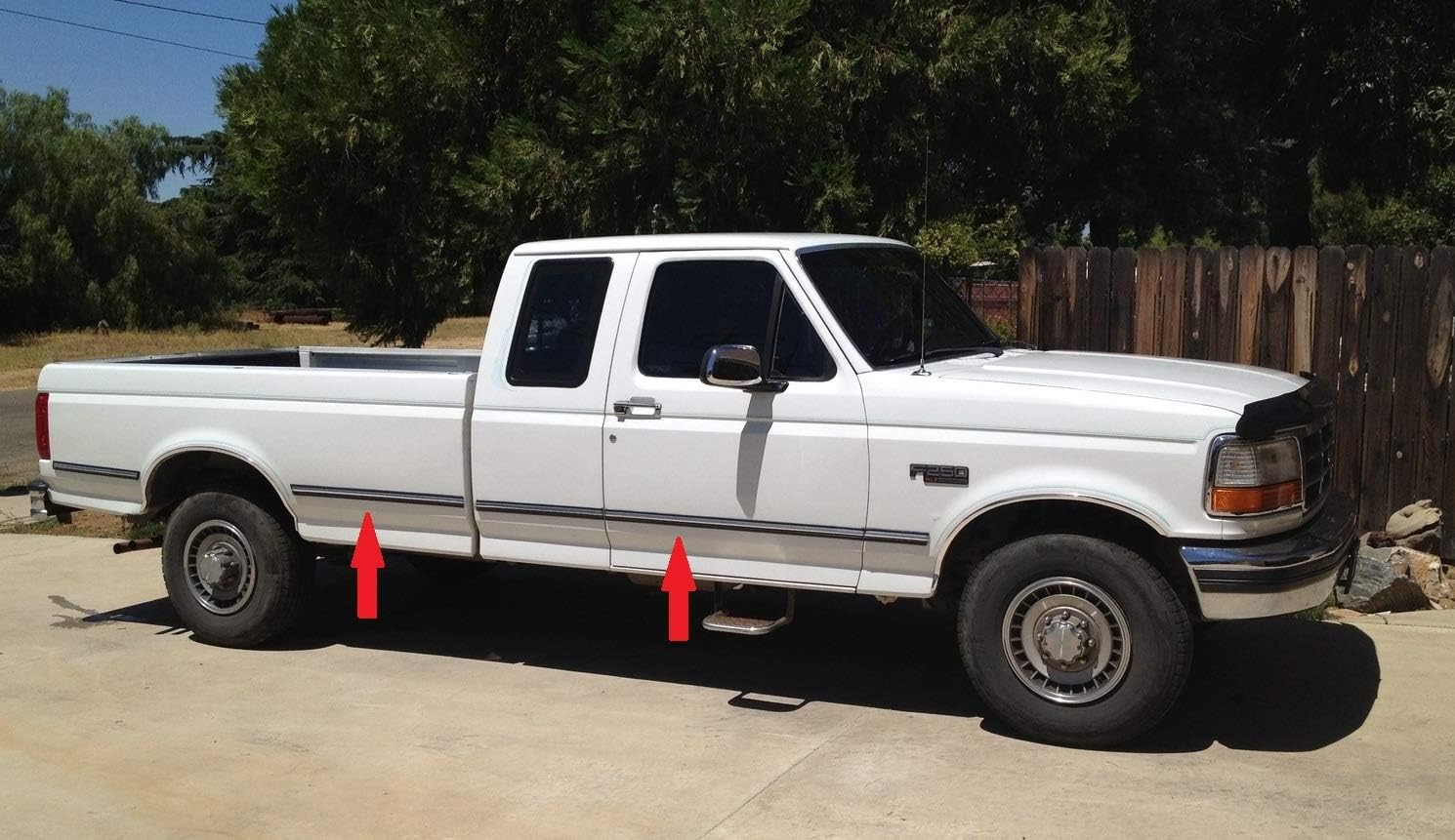 Automotive Authority LLC 1992-1996 Ford Black Chrome Side Body Trim Molding Rocker Panel Pickup Truck F150, F250, F350, Bronco - 2" Wide (Half Roll - 12 ft): Automotive