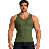 Insta Slim Made in USA Compression Tanktop Men TummyControl Slimming Bodyshaper Undershirt BackSupport BeerBelly Gynecomastia