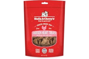 Stella & Chewy's Freeze-Dried Raw Single Ingredient Chicken Hearts Dog Treats, 3 oz. Bag