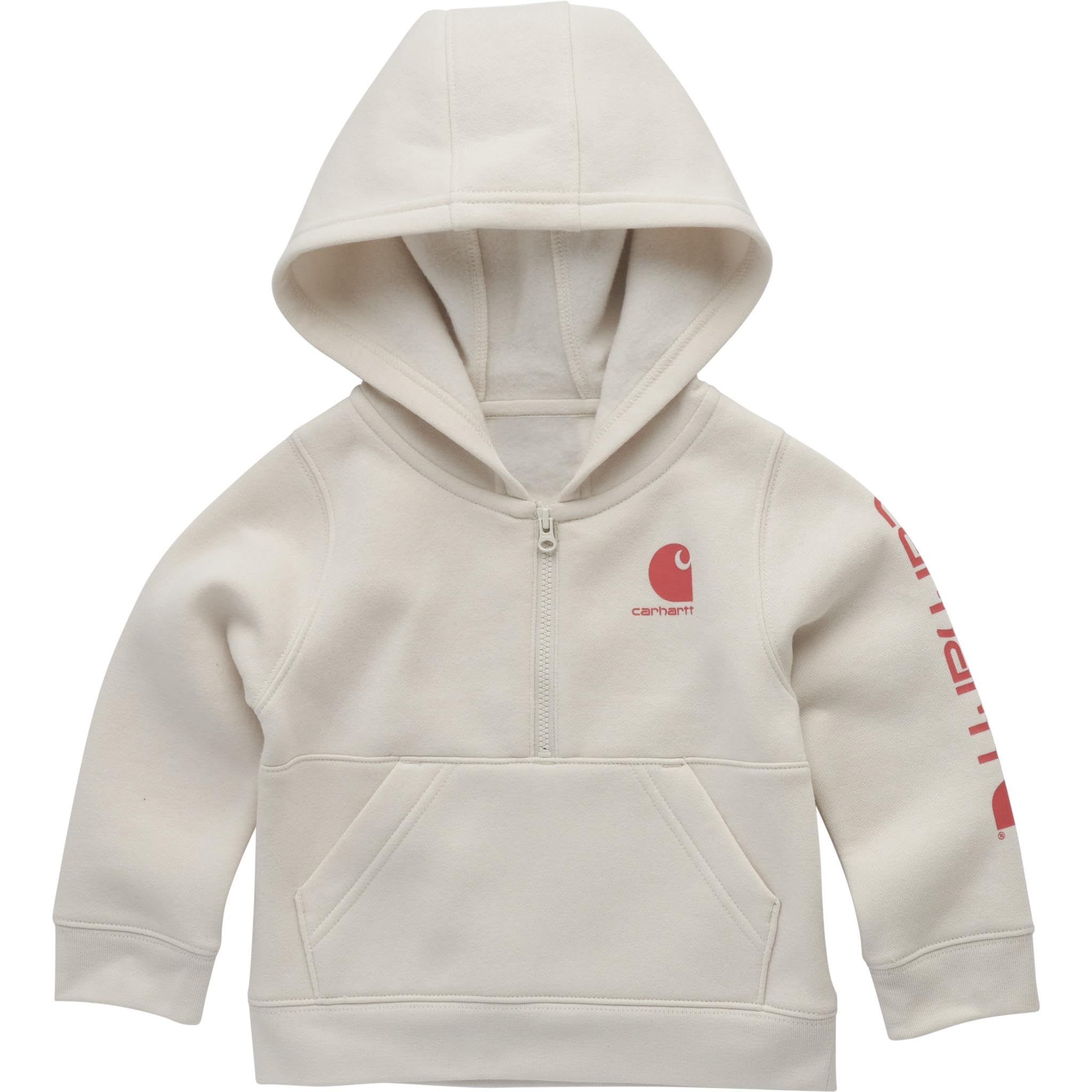 Carhartt Kid's CA7150 Long-Sleeve Half-Zip Sweatshirt - Girls 2 Toddler Turtledove Image