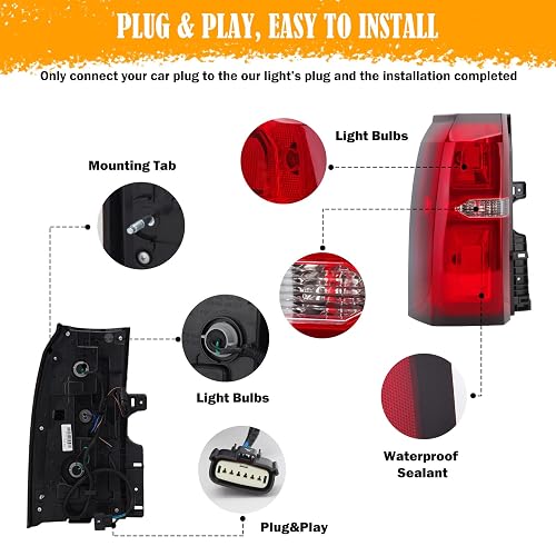 Ft 2015 2016 2017 - 2020 Chevy Tahoe Suburban LED Tal Lght Brake RH