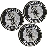 Yerchic White Sox Patch Iron On Sew On Embroidered Patches for Jacket Shirts Jeans Backpack Sewing Decorating DIY Craft 3IN