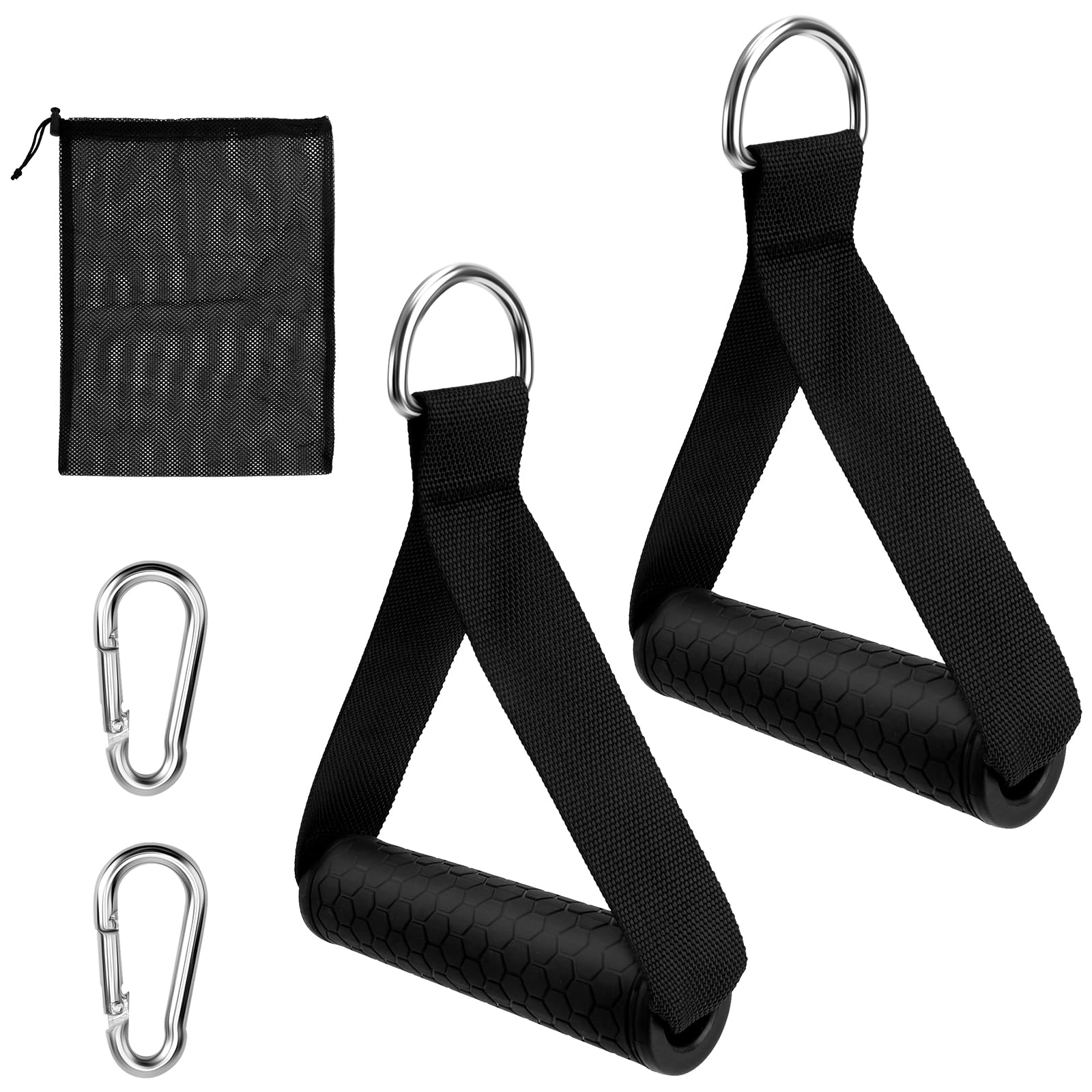 Dadabig 2 PCS Resistance Band Grips, Exercise Resistance Bands Replacement Fitness Strap Handle with Solid ABS Cores Cable Exercise Handle for Resistance Training Yoga Exercise Equipment