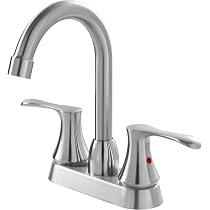 Amazon.com: Comllen Grifo de lavabo de baño de níquel cepillado de ...