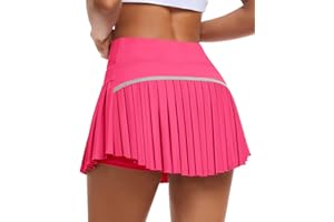 JoyGirl Womens Pleated Tennis Skirt with Shorts High Waisted Golf Skort Mini Skirt Workout Skirt Athletic Skorts with Pockets