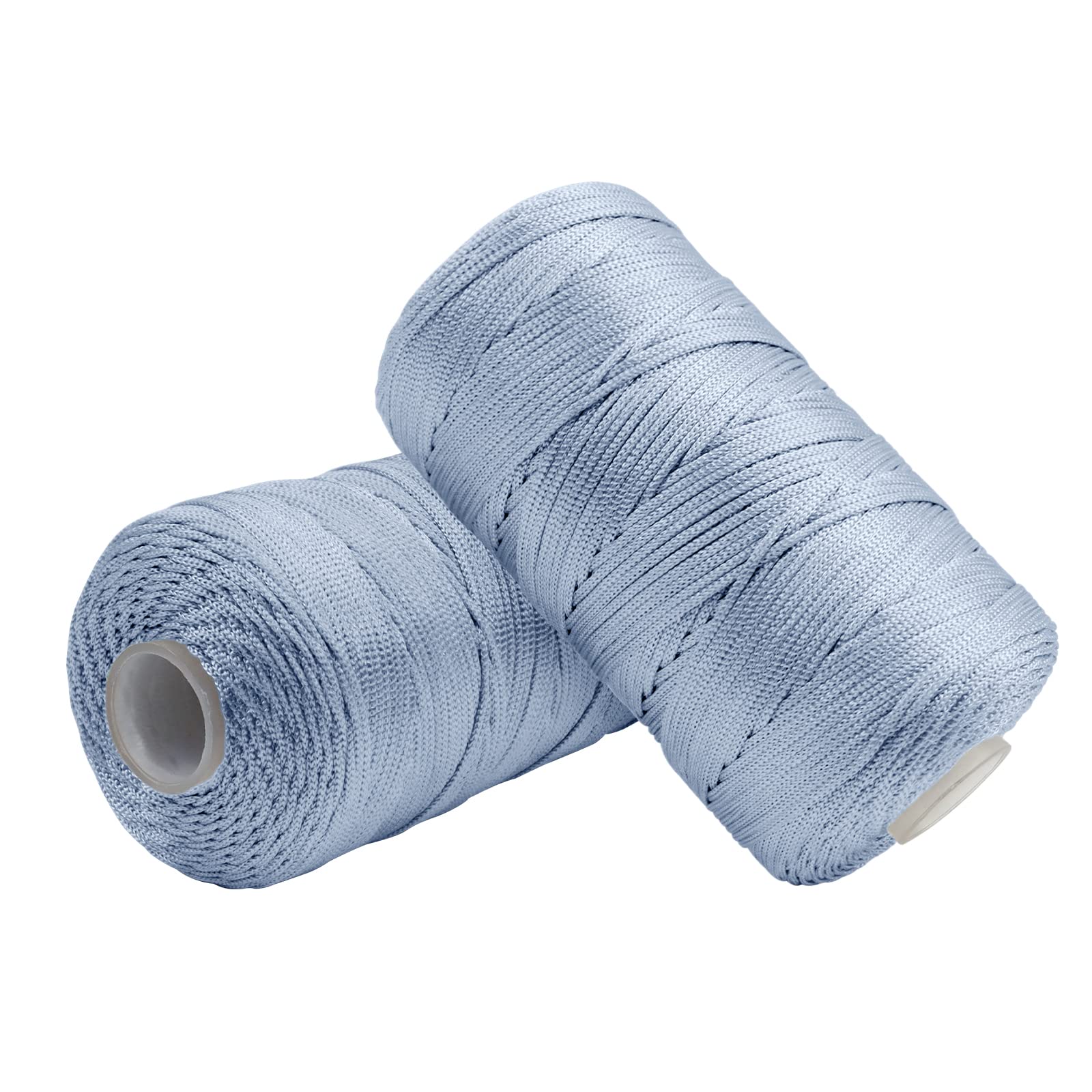 Uiopa Macrame Cord 1.5mm x 400m, Nylon Macrame Yarn for Crochet and Knitting, Lake Blue Crochet Yarn for Wall Hangings, Dream Catchers, Jewelry Making, DIY Craft Project