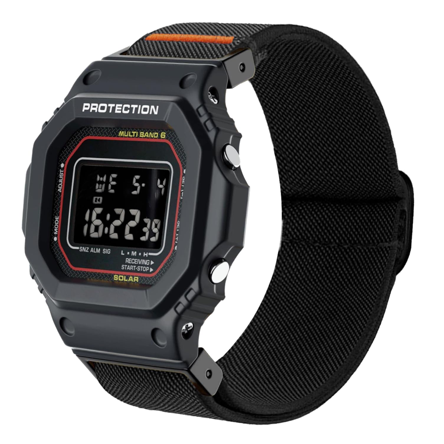 Abanen Soft Stretchy Loop Durable Elastic Nylon Adjustable Braided Watch Band for Casio gshock DW-5600/8900, GA-100/GW-B5600/GB-5600 /GW-6900