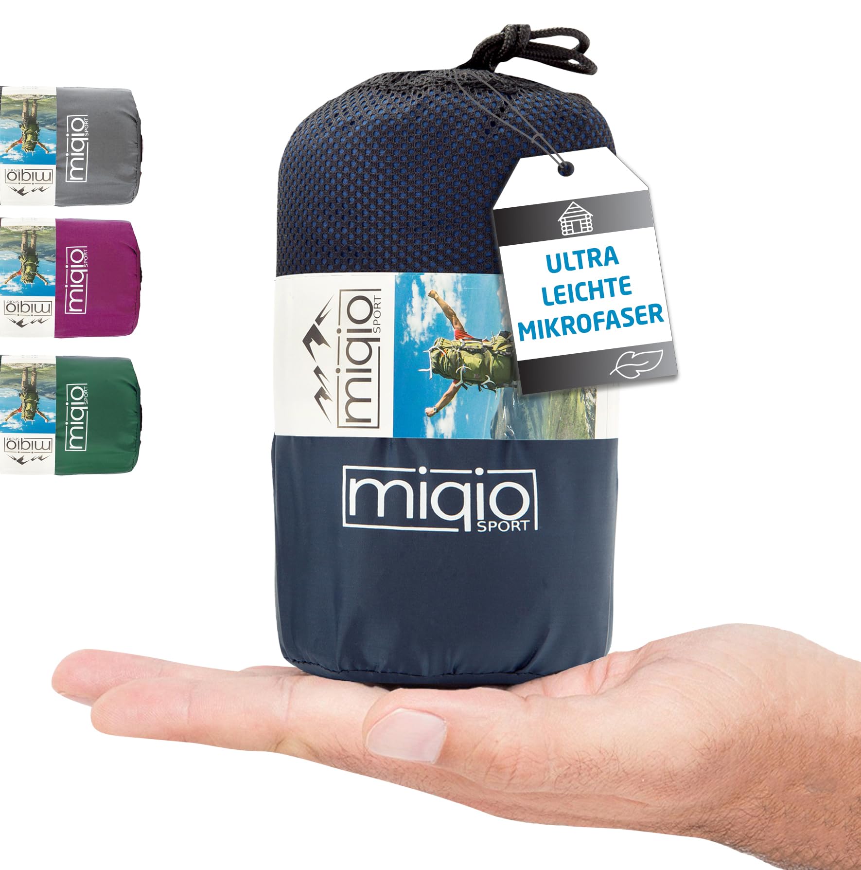 MIQIO 2-in-1 Sleeping Bag Liner and Lightweight XL Size Double Travel Bed Sheet