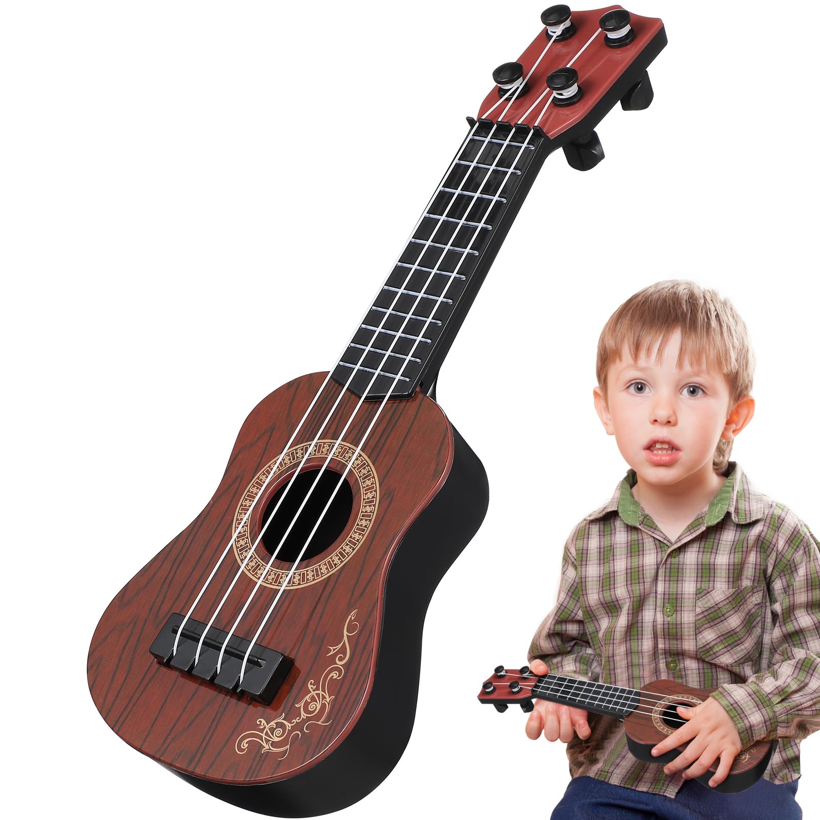 Photo 1 of Toddmomy Kids Ukulele Toys 4 Strings Toddler Ukulele Kids Guitar Musical Instrument Early Education Toys for Toddler Beginners