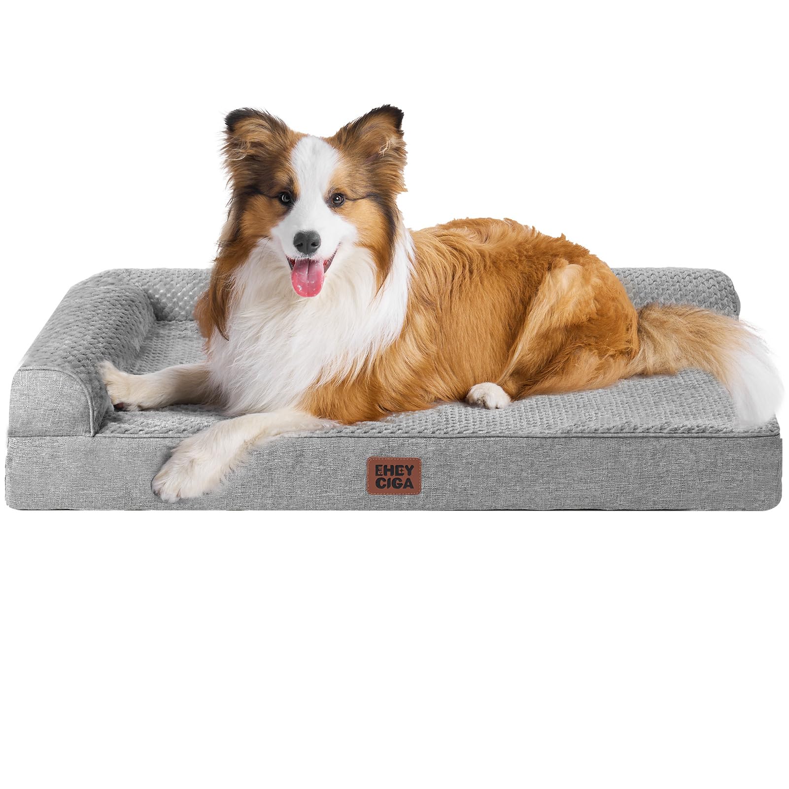 View 1 of *MISSING PARTS - see clerk notes*
EHEYCIGA XL Dog Bed Memory Foam for Crate, Extra Large Dog Bed Orthopedic with Washable Removable Cover, Waterproof Pet Sofa Couch XLarge Size Dogs, 41x27x6.5, Grey
