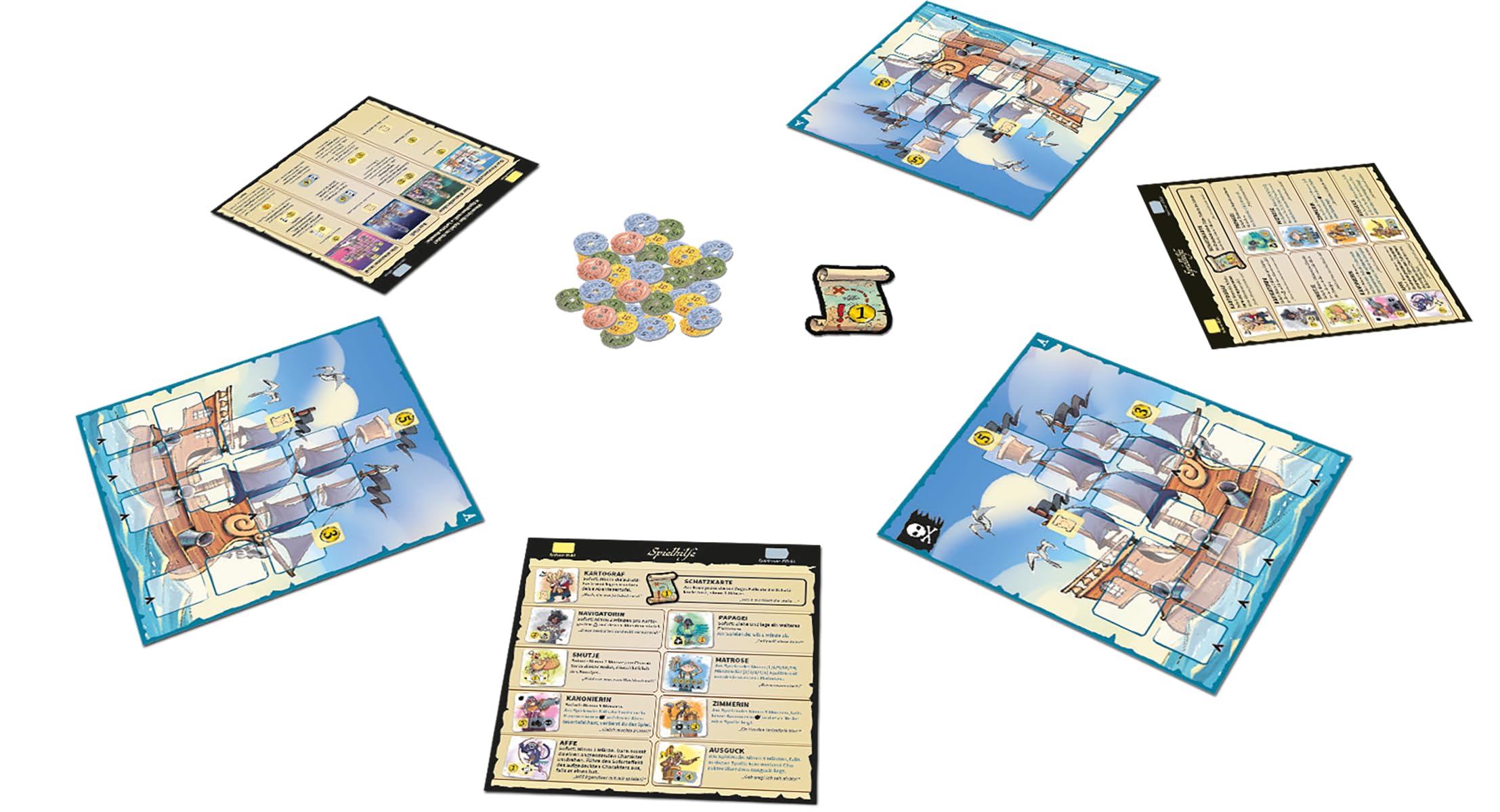 PlayPunk, Captain Flip, Familienspiel, Legespiel, nominiert zum Spiel des Jahres 2024, 2-5 Spieler, Ab 8+ Jahren, 20 Minuten, Deutsch 5