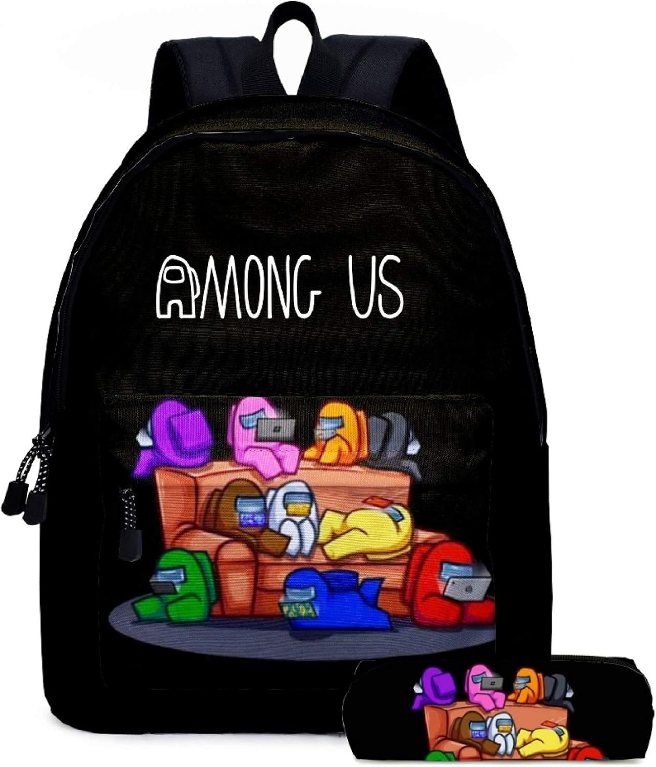 ZBK Game AMONG US Theme School Bag Set,Laptop Backpack With Pencil Case