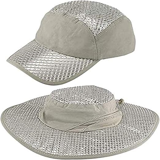 LZZZWER 2 pcs Cooling Bucket Hat, Evaporative Heat Cooling Cap Wide Brim Hat with UV Protection