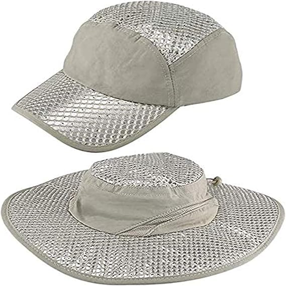 LZZZWER 2 pcs Cooling Bucket Hat, Evaporative Heat Cooling Cap Wide Brim Hat with UV Protection