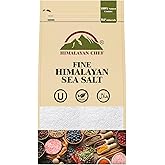 Himalayan Chef Sea Salt, All-Natural Fine Grain, 48-ounce sea Salt Bag, Non-Iodized, No Additives, Unrefined Mineral Salt for Daily Cooking &amp; Seasoning
