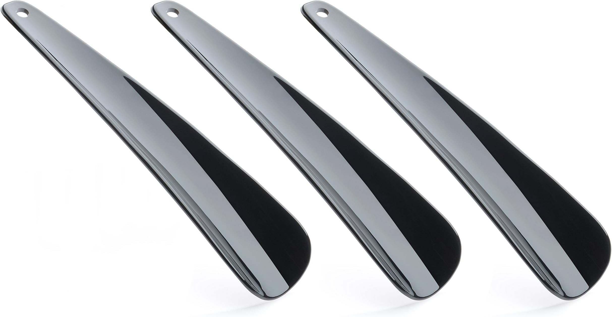 (Pack of 3) 7 1/4 Shoe Horns - MADE IN THE USA - Contour Design - Lightweight but Durable